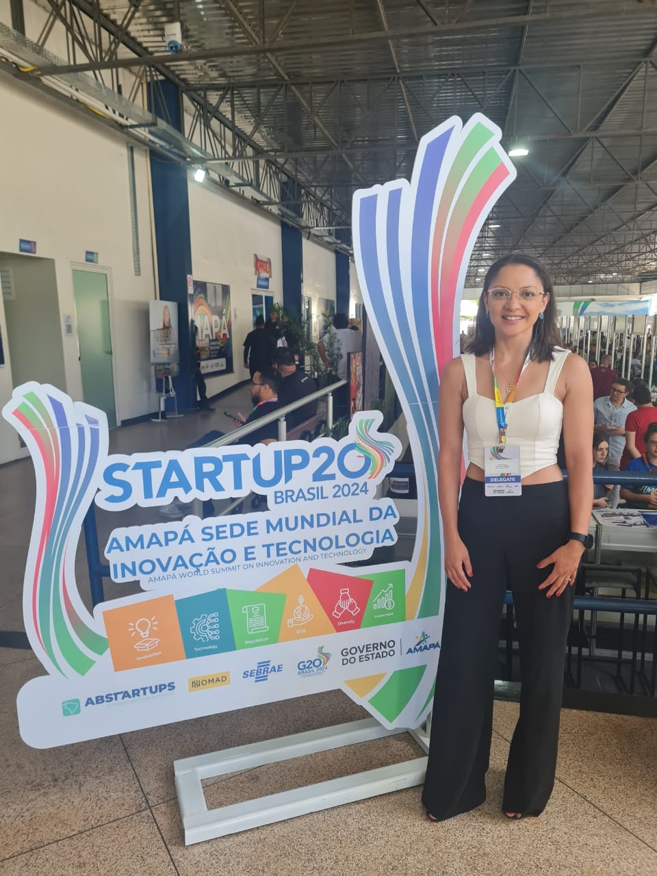 Dr. Cherise Dunn at Startup20 Brasil 2024 in Amapá, Brazil.