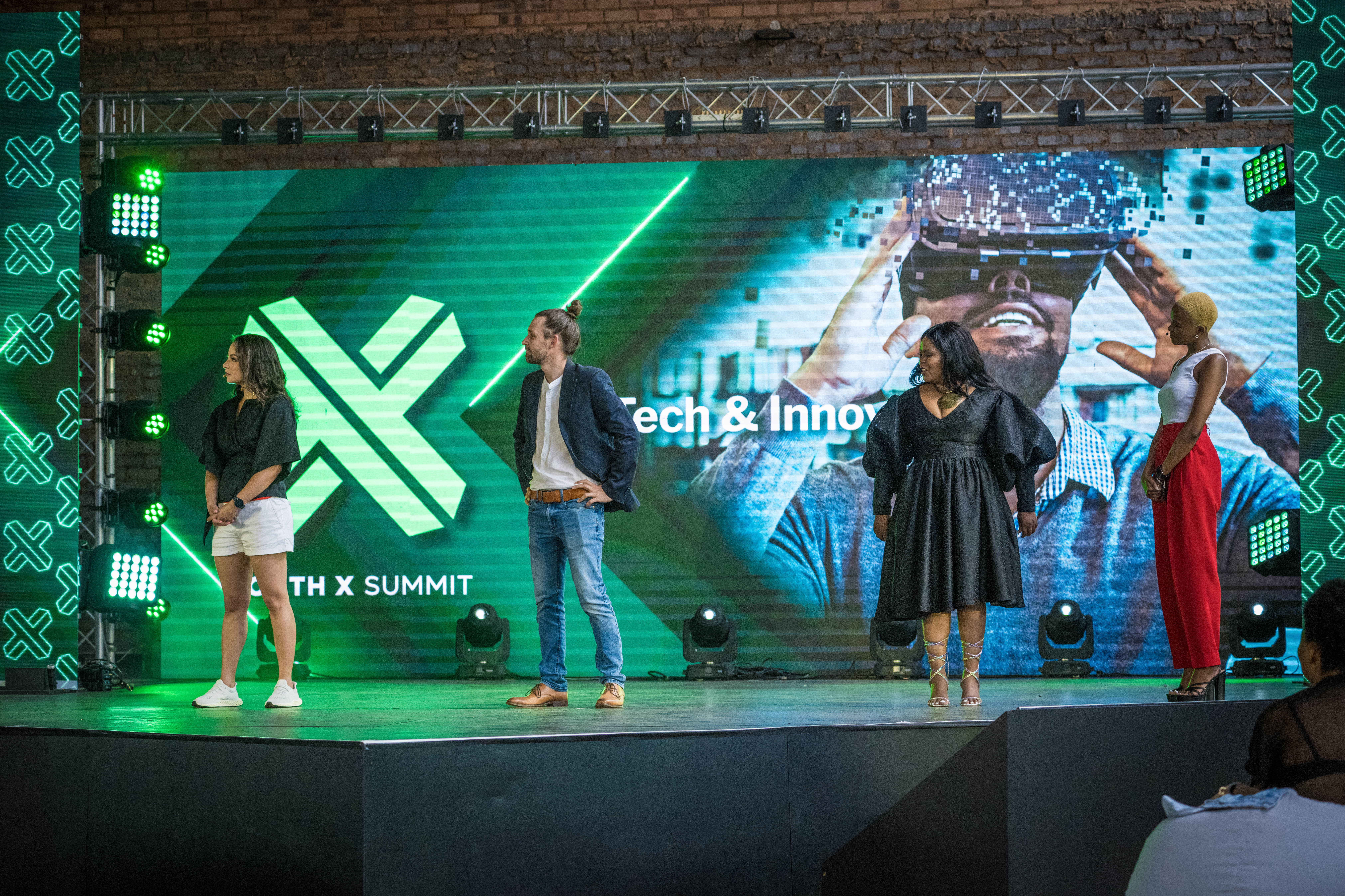 Dr. Cherise Dunn on stage at the Nedbank YouthX Summit